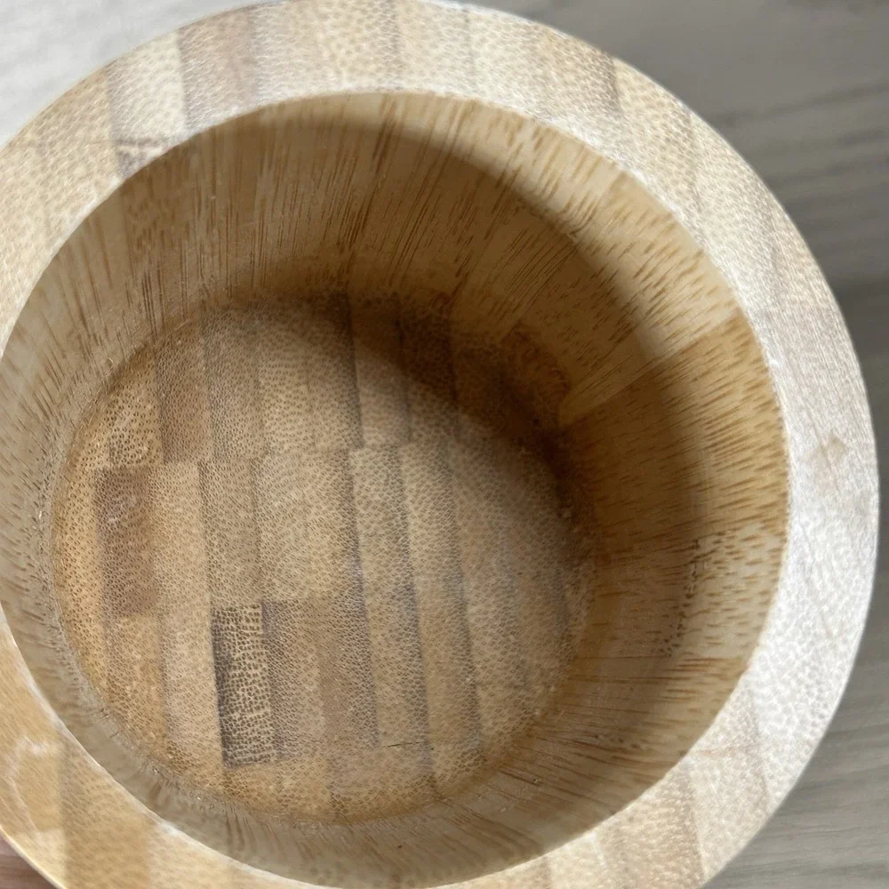 IMUSA Multipurpose Kitchen Essentials Natural Brown Bamboo Mortar